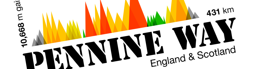 Graphic showing the peaks of the Penine Way